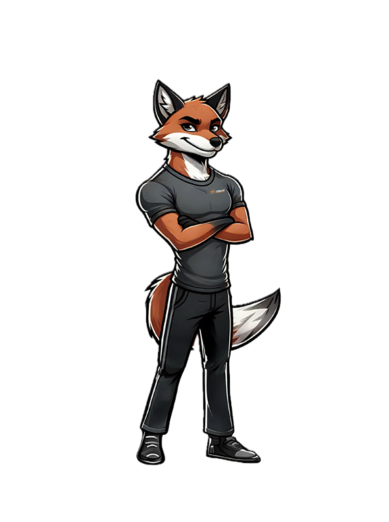 La mascotte Crifox debout